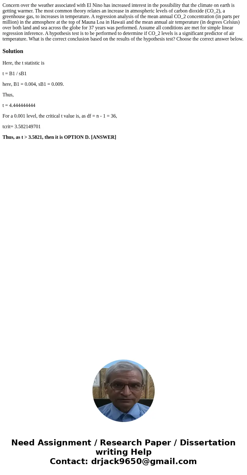 Concern over the weather associated with El Nino has increased interest in the possibility that the climate on earth is getting warmer. The most common theory   Concern over the weather associated with El Nino has increased interest in the possibility that the climate on earth is getting warmer. The most common theory