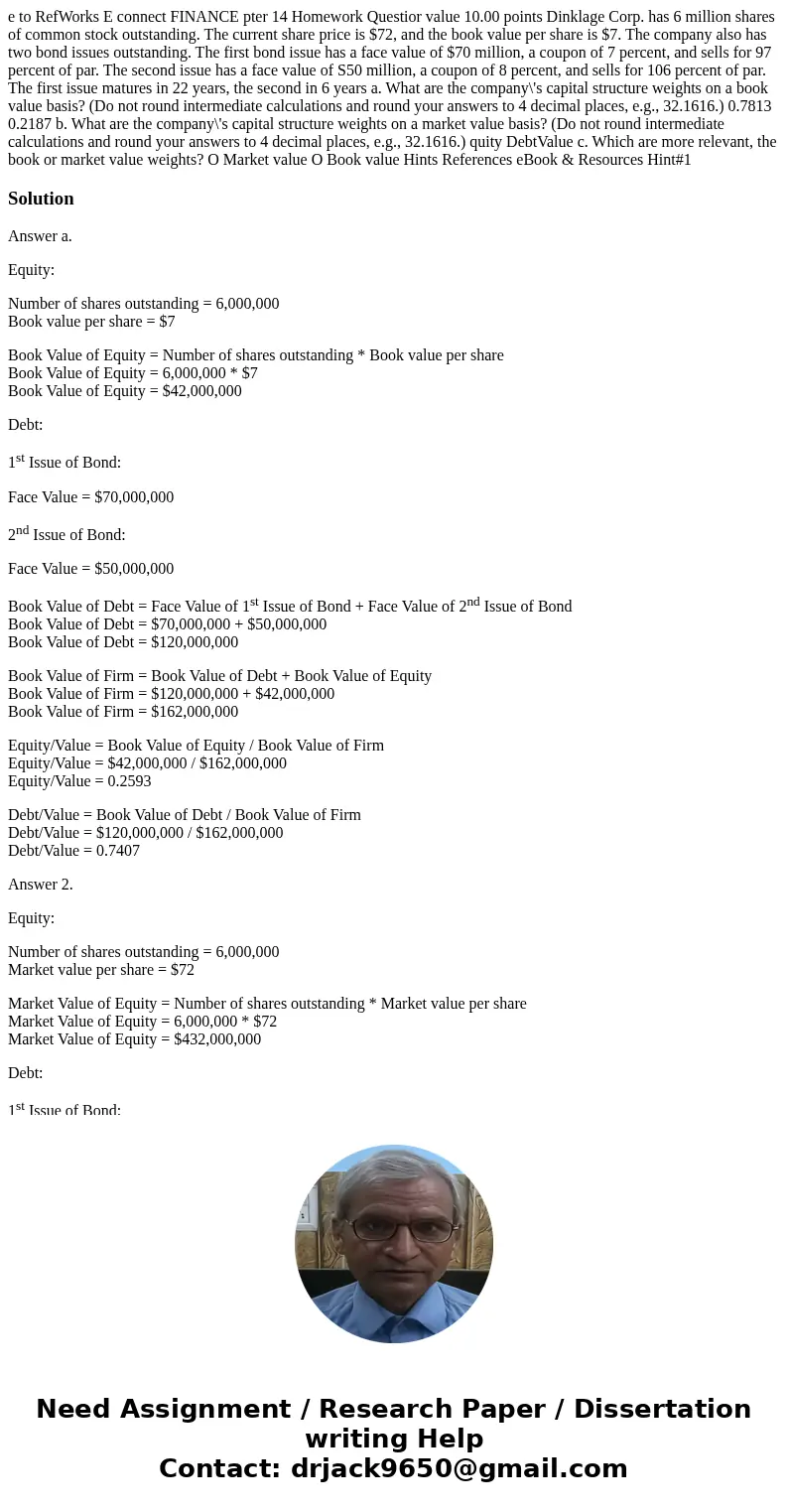 e to RefWorks E connect FINANCE pter 14 Homework Questior value 10.00 points Dinklage Corp. has 6 million shares of common stock outstanding. The current share  e to RefWorks E connect FINANCE pter 14 Homework Questior value 10.00 points Dinklage Corp. has 6 million shares of common stock outstanding. The current share