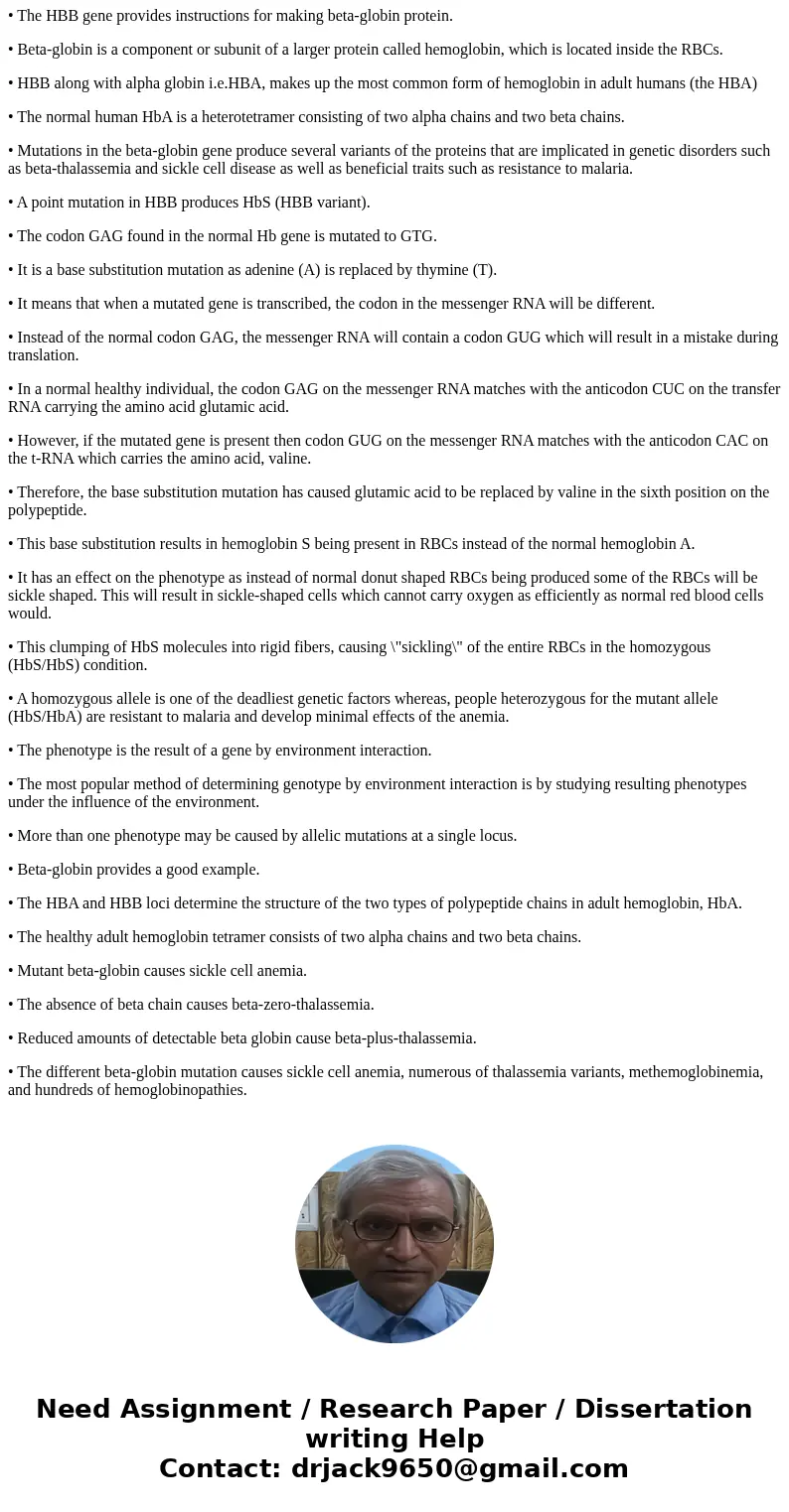 Explain the connections that lead from a specific A-T to T-A base pair substitution in the human beta-globin gene to resistance to malaria. Also, in what way is Explain the connections that lead from a specific A-T to T-A base pair substitution in the human beta-globin gene to resistance to malaria. Also, in what way is