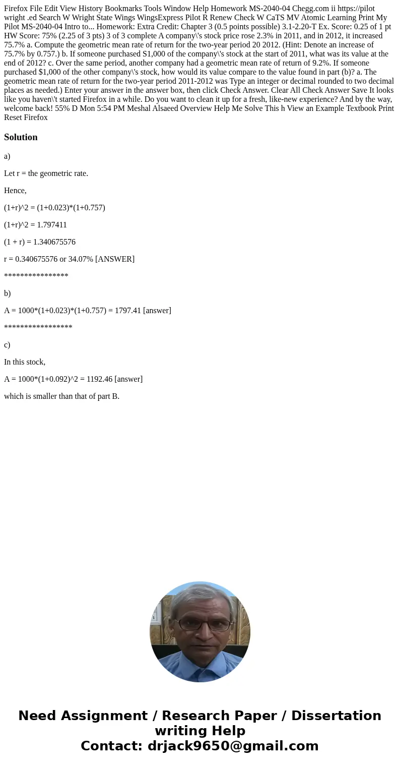 Firefox File Edit View History Bookmarks Tools Window Help Homework MS-2040-04 Chegg.com ii https://pilot wright .ed Search W Wright State Wings WingsExpress P  Firefox File Edit View History Bookmarks Tools Window Help Homework MS-2040-04 Chegg.com ii https://pilot wright .ed Search W Wright State Wings WingsExpress P