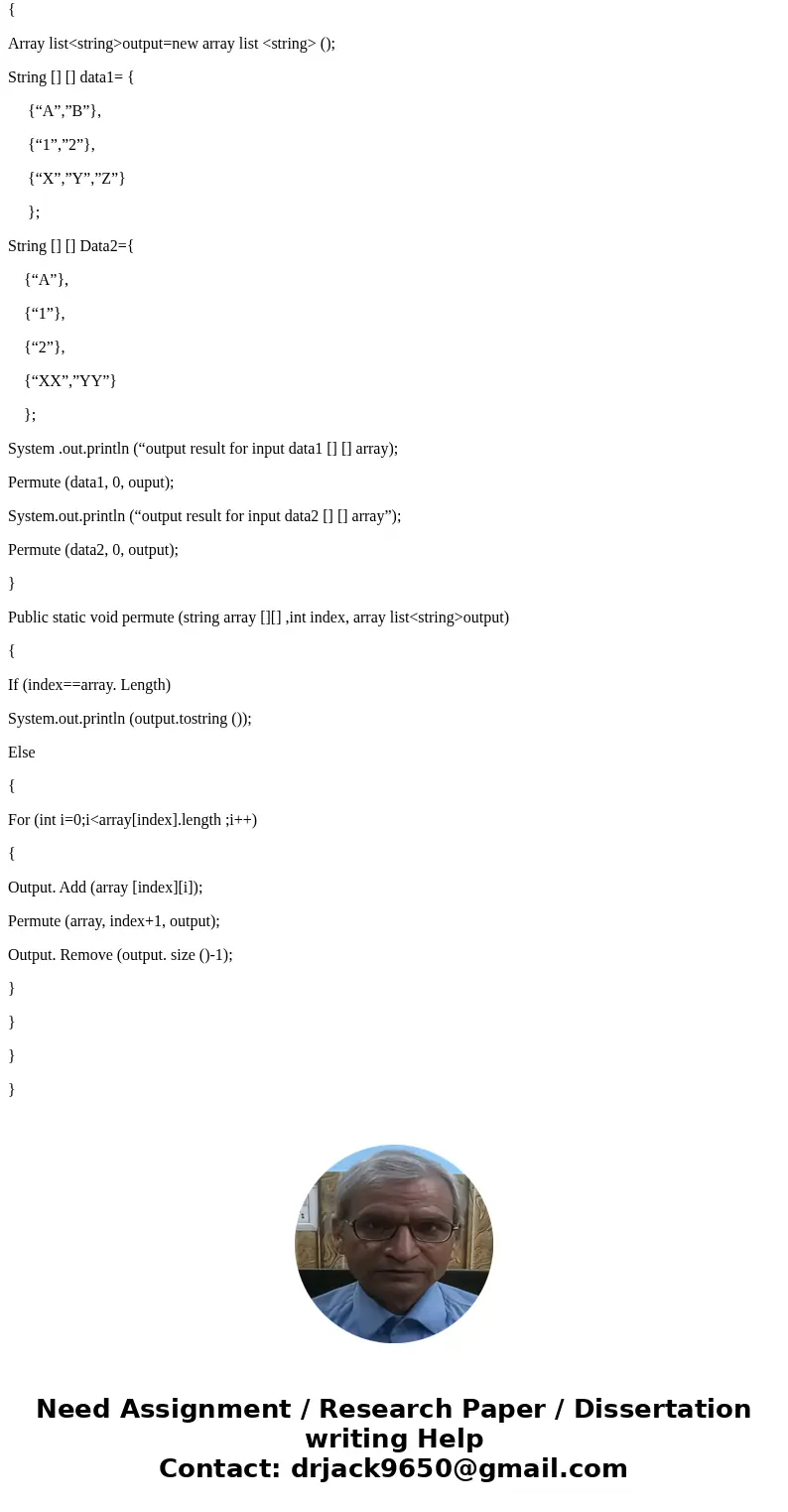 Given the definition of a 2D array such as the following String data = {{\  Given the definition of a 2D array such as the following String data = {{\