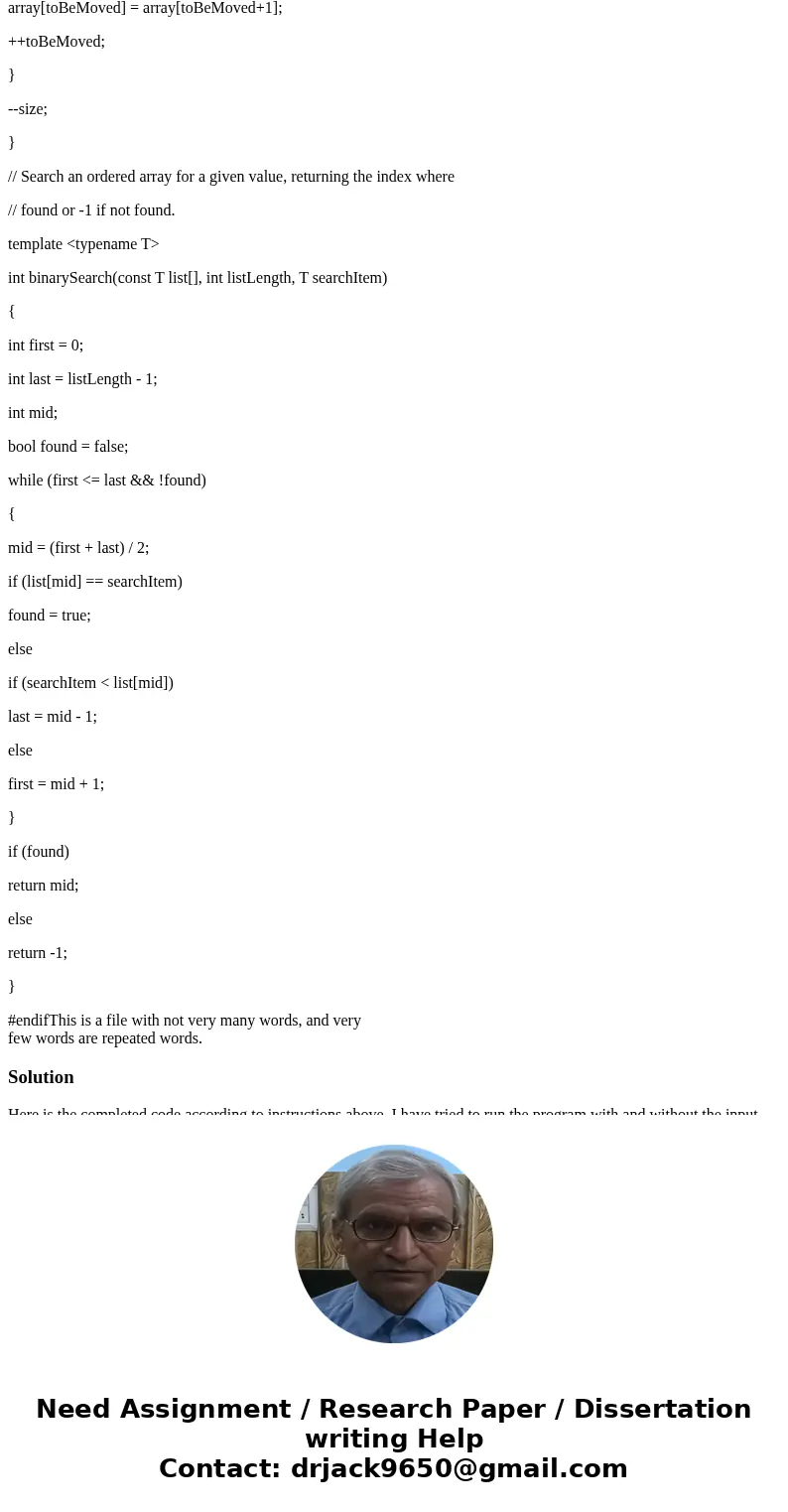Hello, I need help with the following assignment: This assignment will give you practice in manipulating lists of data stored in arrays. 1 General Instructions  Hello, I need help with the following assignment: This assignment will give you practice in manipulating lists of data stored in arrays. 1 General Instructions