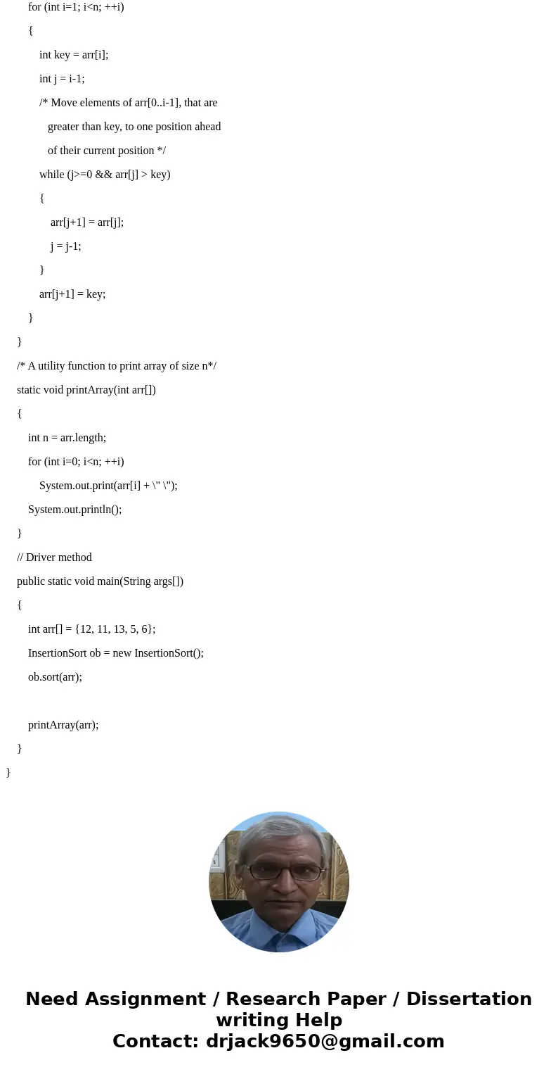 In c++: Double Insertion Sort is a variation on Insertion Sort that works from the middle of the array out. At each iteration, some middle portion of the array  In c++: Double Insertion Sort is a variation on Insertion Sort that works from the middle of the array out. At each iteration, some middle portion of the array