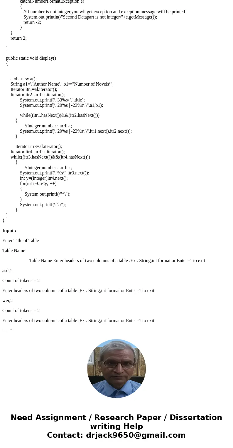 Java program: Prompt the user for a title for data. Output the title. Prompt the user for the headers of two columns of a table. Output the column headers. Prom Java program: Prompt the user for a title for data. Output the title. Prompt the user for the headers of two columns of a table. Output the column headers. Prom