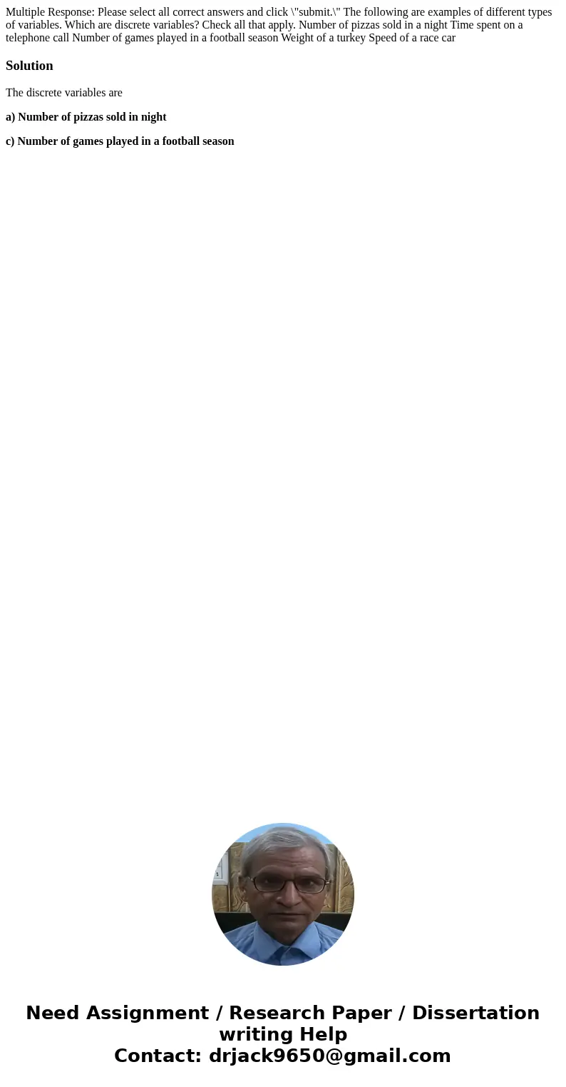 Multiple Response: Please select all correct answers and click \  Multiple Response: Please select all correct answers and click \