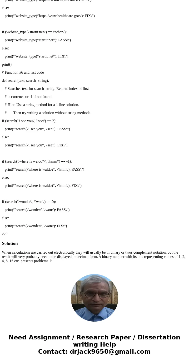 need to finish the code for the following 6 functions all of which are commented out. Language required is Python. # Demo function and test code def three(): # 