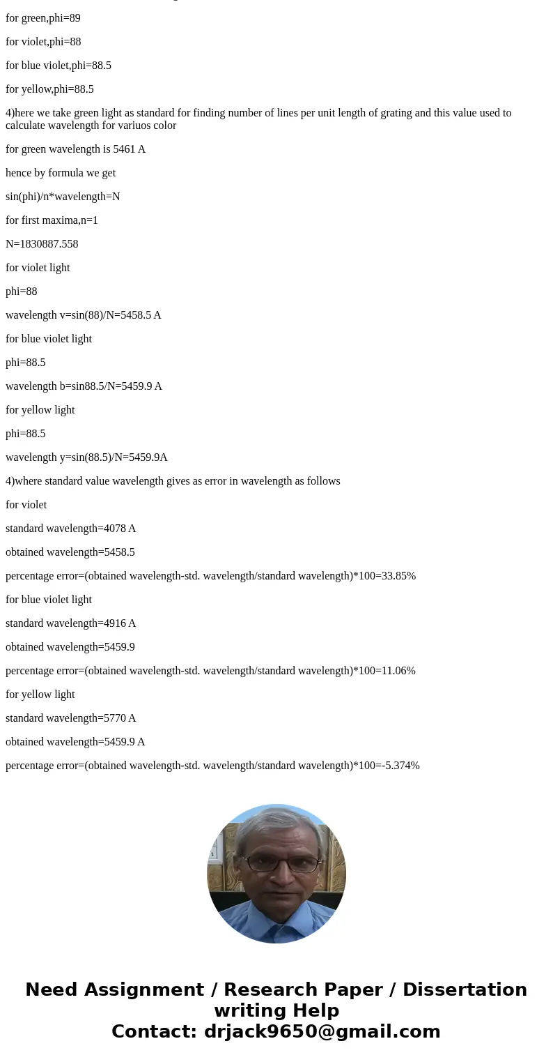 Procedure (pic 1) Data (pic 2) Based on the data and the procedure above please answer the following two questions in the pic below about the grating spectrome  Procedure (pic 1) Data (pic 2) Based on the data and the procedure above please answer the following two questions in the pic below about the grating spectrome