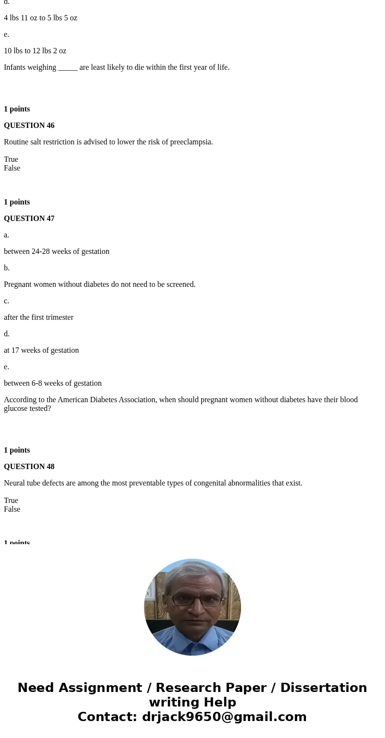 QUESTION 41 a. appropriate for gestational age (AGA) b. large for gestational age (LGA) c. proportionately small for gestational age (pSGA) d. very small for ge