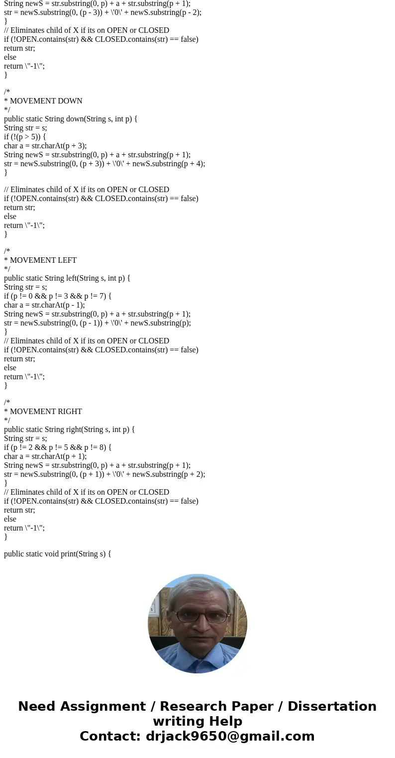 Write a program to solve the 8-puzzle problem using the Depth-first search algorithm. Please write this program in Java or C++, thanks! Initial State 2 83 164 G Write a program to solve the 8-puzzle problem using the Depth-first search algorithm. Please write this program in Java or C++, thanks! Initial State 2 83 164 G