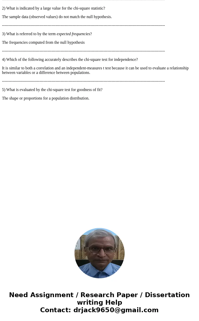 1) What is referred to by the term observed frequencies? The frequencies found in the sample data The frequencies found in the population being examined The fre 1) What is referred to by the term observed frequencies? The frequencies found in the sample data The frequencies found in the population being examined The fre