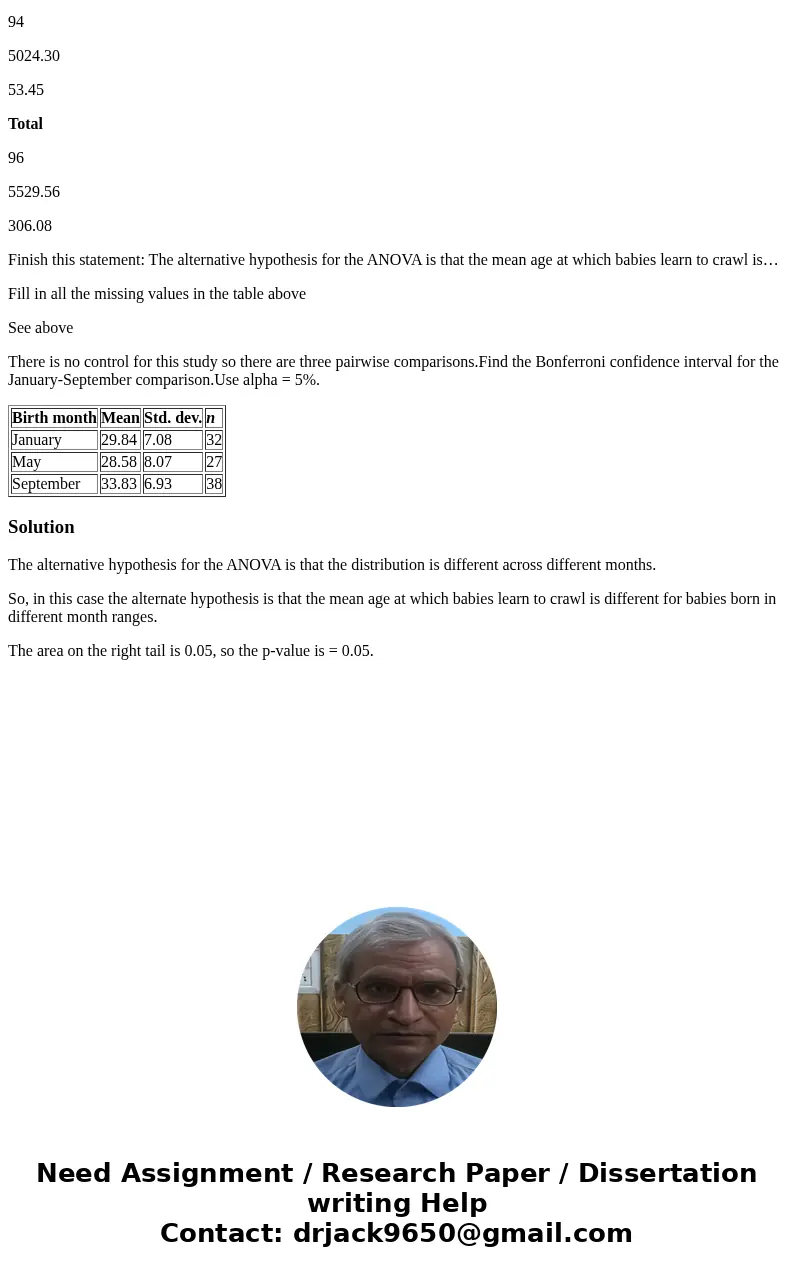 2. At what age do babies learn to crawl? Does it depend on the time of the year that babies are born? Data were collected from parents who brought their babies  2. At what age do babies learn to crawl? Does it depend on the time of the year that babies are born? Data were collected from parents who brought their babies