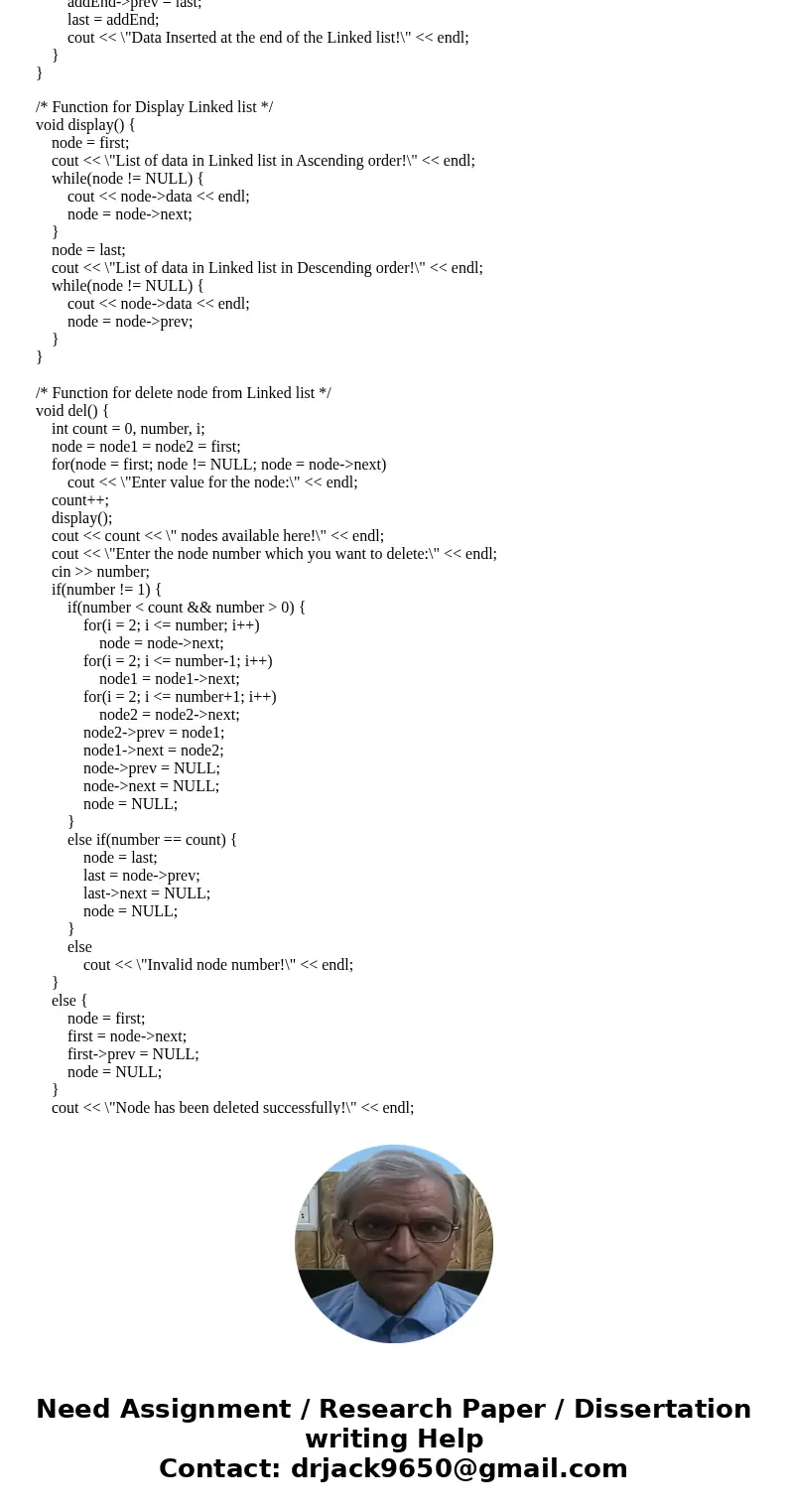 C++: Doubly-Linked Lists The goal of the exercise is to implement a class List of doubly- linked lists. My goal is to implement the class in a file doubly-linke C++: Doubly-Linked Lists The goal of the exercise is to implement a class List of doubly- linked lists. My goal is to implement the class in a file doubly-linke