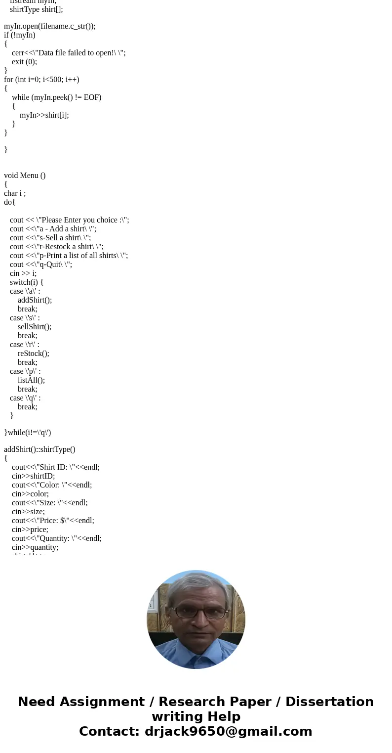 C++ PROGRAM This program builds on the code below: #include <iostream> #include <fstream> #include \