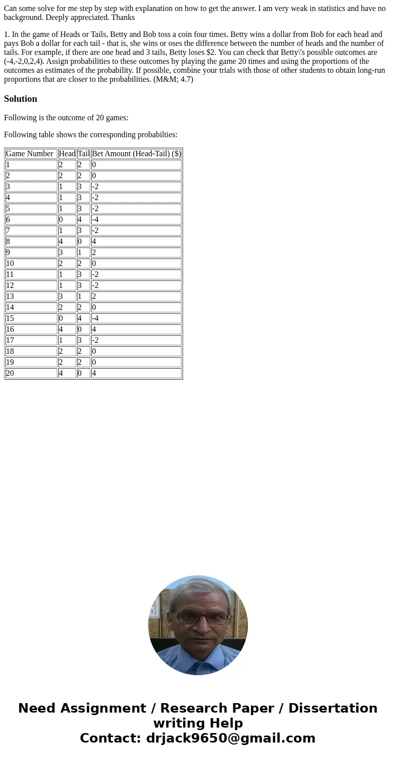 Can some solve for me step by step with explanation on how to get the answer. I am very weak in statistics and have no background. Deeply appreciated. Thanks 1. Can some solve for me step by step with explanation on how to get the answer. I am very weak in statistics and have no background. Deeply appreciated. Thanks 1.
