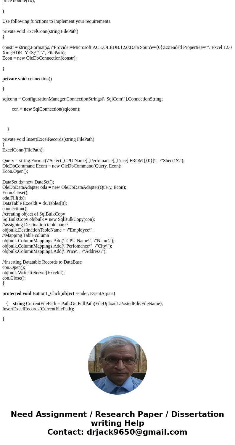 Create a program that performs file IO and database interaction via SQL. The program needs to read data from the provided file: \