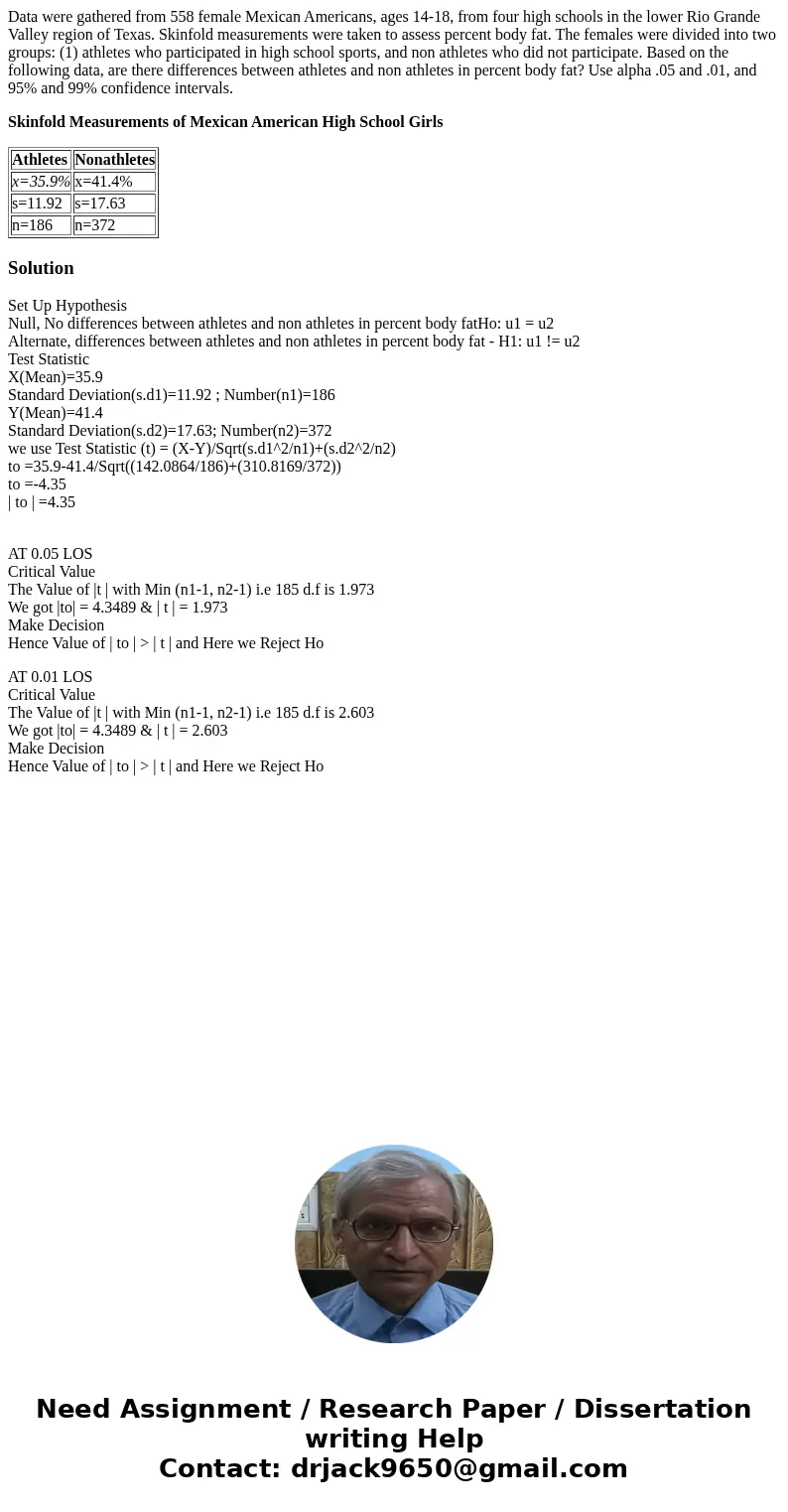 Data were gathered from 558 female Mexican Americans, ages 14-18, from four high schools in the lower Rio Grande Valley region of Texas. Skinfold measurements w Data were gathered from 558 female Mexican Americans, ages 14-18, from four high schools in the lower Rio Grande Valley region of Texas. Skinfold measurements w
