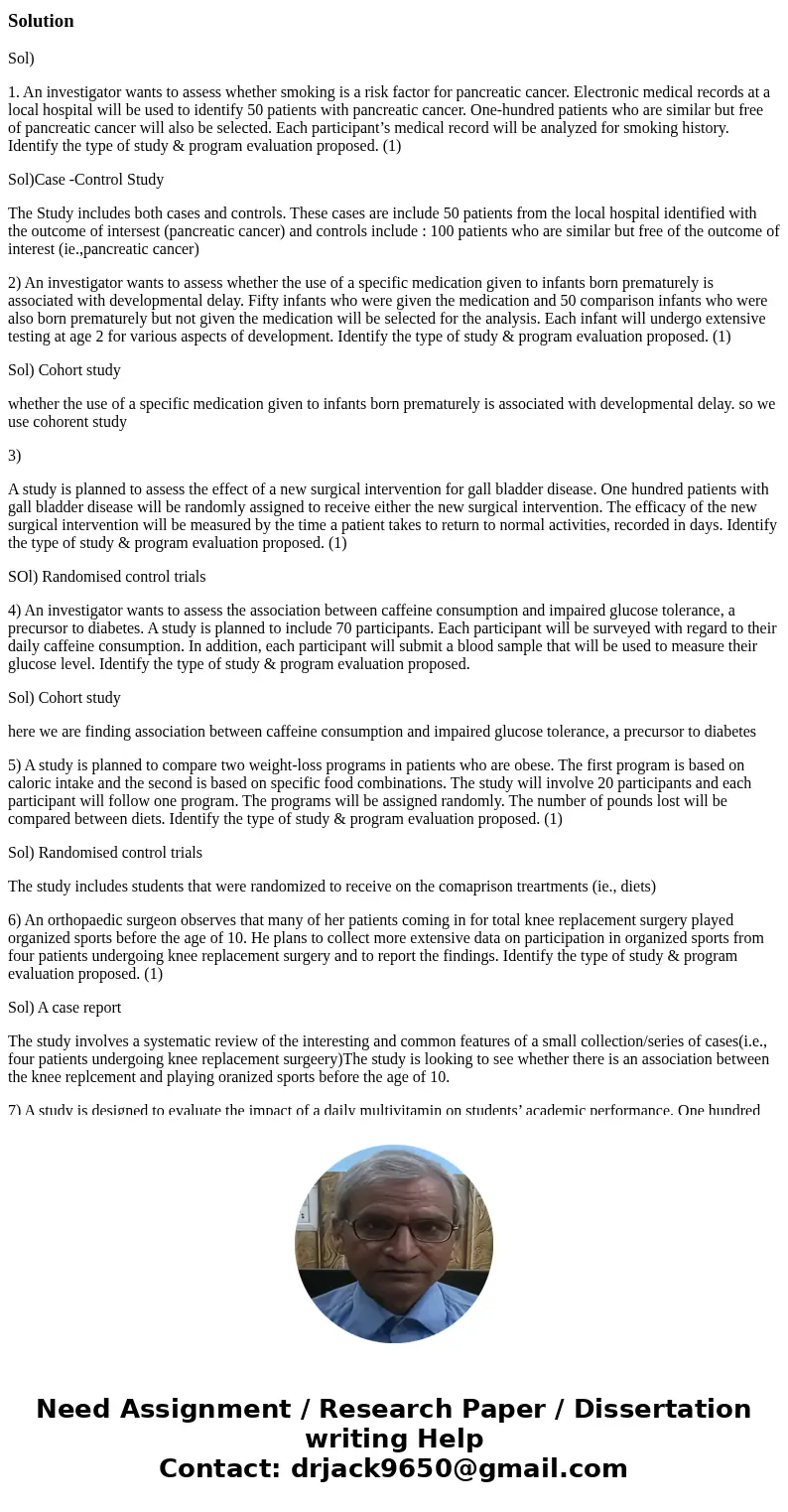 HEA526 Problem Set #2 Types of Studies Case- Control Cohort Randomized Controlled Trial Cross-Sectional Program Evaluation Designs One-Group Posttest Only Postt HEA526 Problem Set #2 Types of Studies Case- Control Cohort Randomized Controlled Trial Cross-Sectional Program Evaluation Designs One-Group Posttest Only Postt