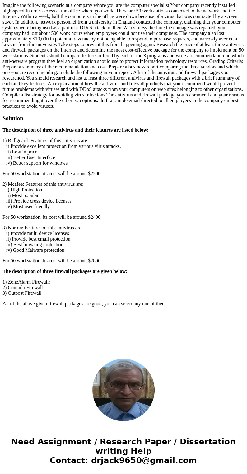  Imagine the following scenario at a company whore you are the computer specialist Your company recently installed high-speed Internet access at the office wher