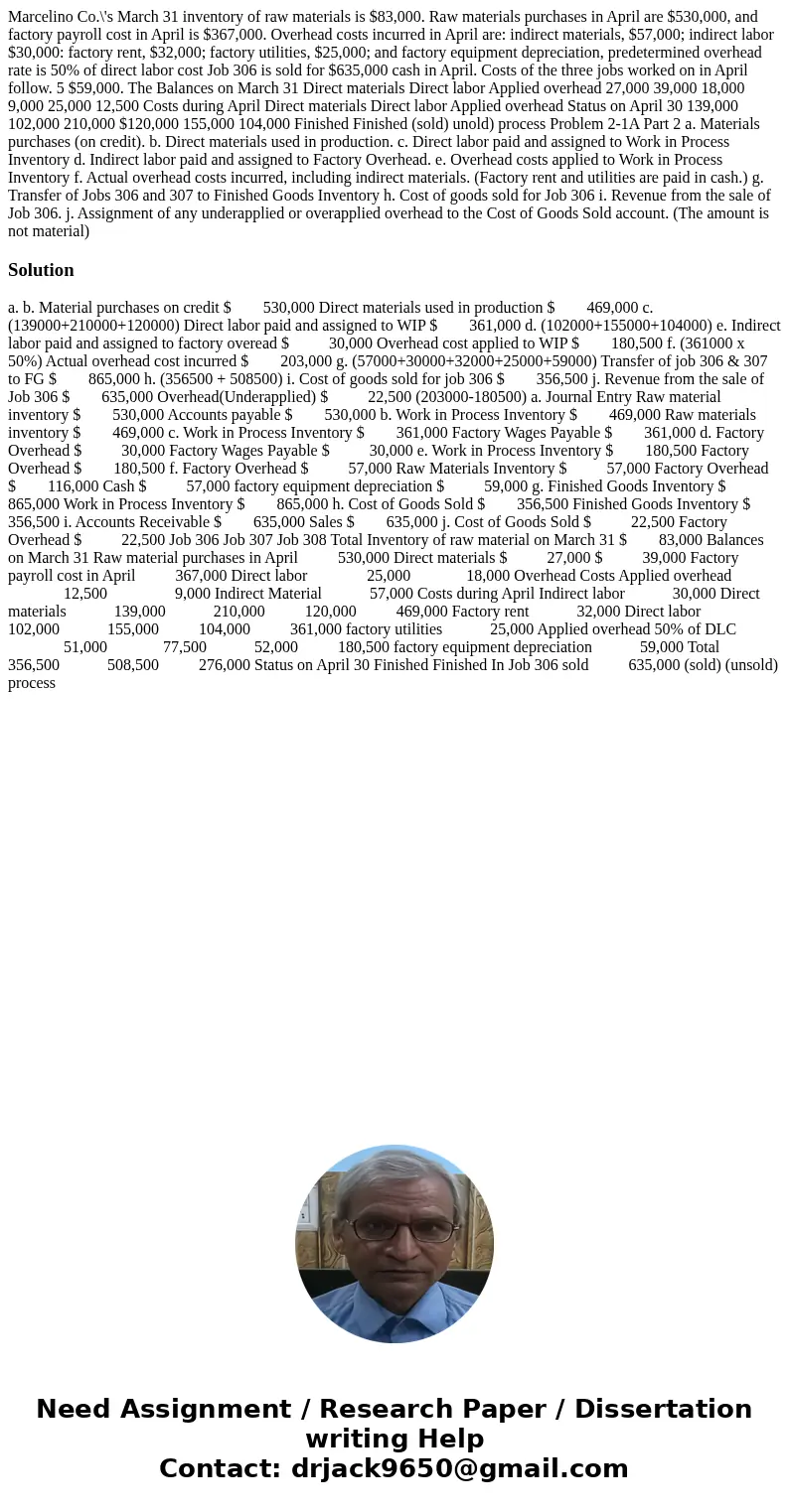 Marcelino Co.\'s March 31 inventory of raw materials is $83,000. Raw materials purchases in April are $530,000, and factory payroll cost in April is $367,000.   Marcelino Co.\'s March 31 inventory of raw materials is $83,000. Raw materials purchases in April are $530,000, and factory payroll cost in April is $367,000.