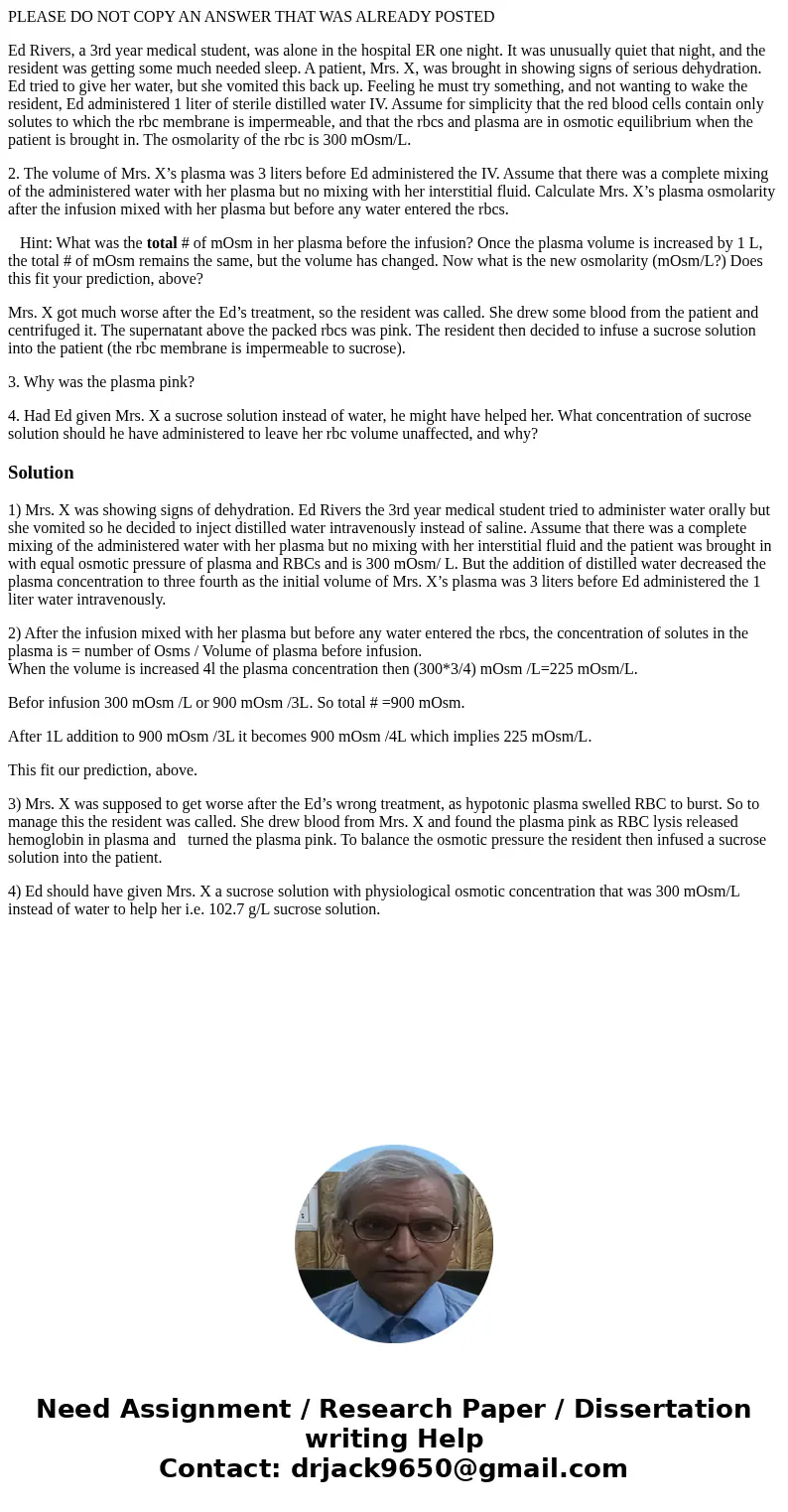 PLEASE DO NOT COPY AN ANSWER THAT WAS ALREADY POSTED Ed Rivers, a 3rd year medical student, was alone in the hospital ER one night. It was unusually quiet that  PLEASE DO NOT COPY AN ANSWER THAT WAS ALREADY POSTED Ed Rivers, a 3rd year medical student, was alone in the hospital ER one night. It was unusually quiet that