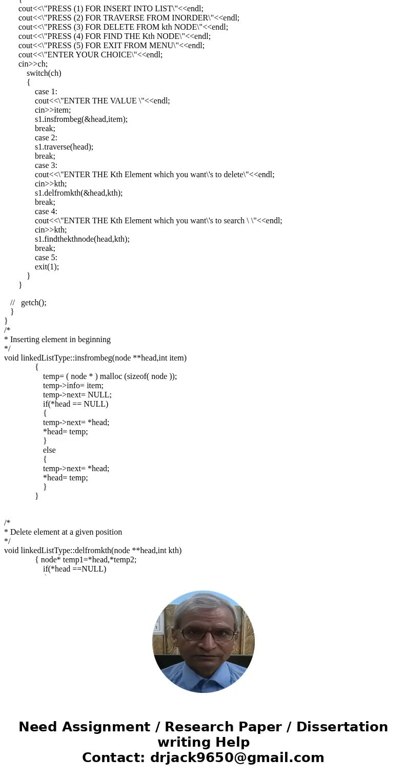 Please need help on following program using c++ language. Please include all header files and main file with their own title. Extend the class linkedListType by Please need help on following program using c++ language. Please include all header files and main file with their own title. Extend the class linkedListType by