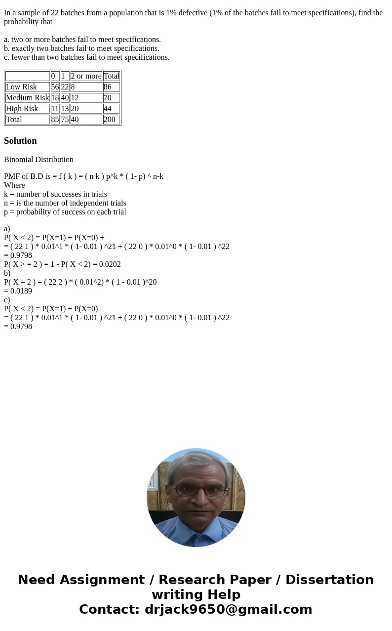 QUESTION 2. Consider the following data on new customers for AJ Auto Insurance, specifically the information of the risk level of the customer and the number of QUESTION 2. Consider the following data on new customers for AJ Auto Insurance, specifically the information of the risk level of the customer and the number of