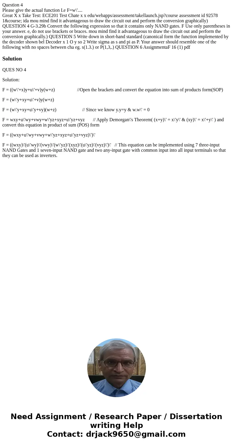 Question 4 Please give the actual function I.e F=w\'.... Great X x Take Test: ECE201 Test Chate x x edu/webapps/assessment/takellaunch.jsp?course assessment id  Question 4 Please give the actual function I.e F=w\'.... Great X x Take Test: ECE201 Test Chate x x edu/webapps/assessment/takellaunch.jsp?course assessment id