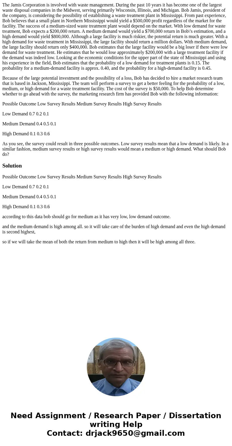 The Jamis Corporation is involved with waste management. During the past 10 years it has become one of the largest waste disposal companies in the Midwest, serv The Jamis Corporation is involved with waste management. During the past 10 years it has become one of the largest waste disposal companies in the Midwest, serv