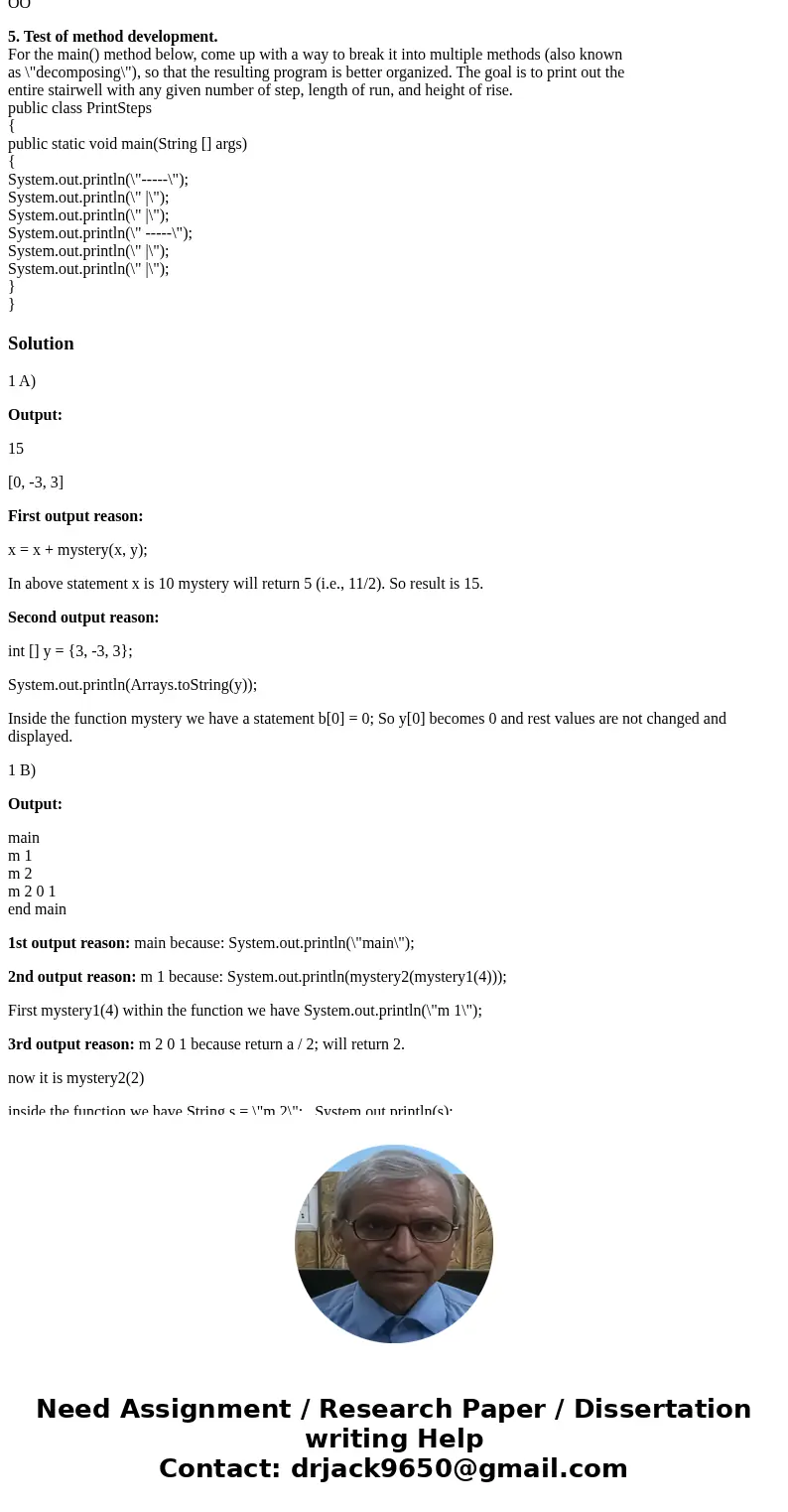 1. Tracing Programs For each program below, show what is displayed on the screen when the code executes. A. import java.util.Arrays; public class ReferenceSeman 1. Tracing Programs For each program below, show what is displayed on the screen when the code executes. A. import java.util.Arrays; public class ReferenceSeman