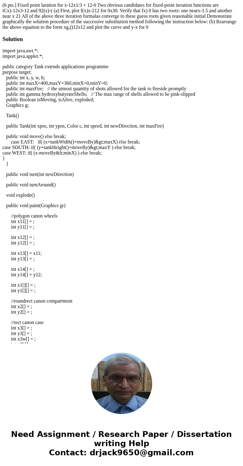  (6 pts.] Fixed point laration for x-12x1/3 + 12-0 Two obvious candidates for fixed-point iteration functions are iCx)-12x3-12 and 92(x)-( (a) First, plot f(x)x