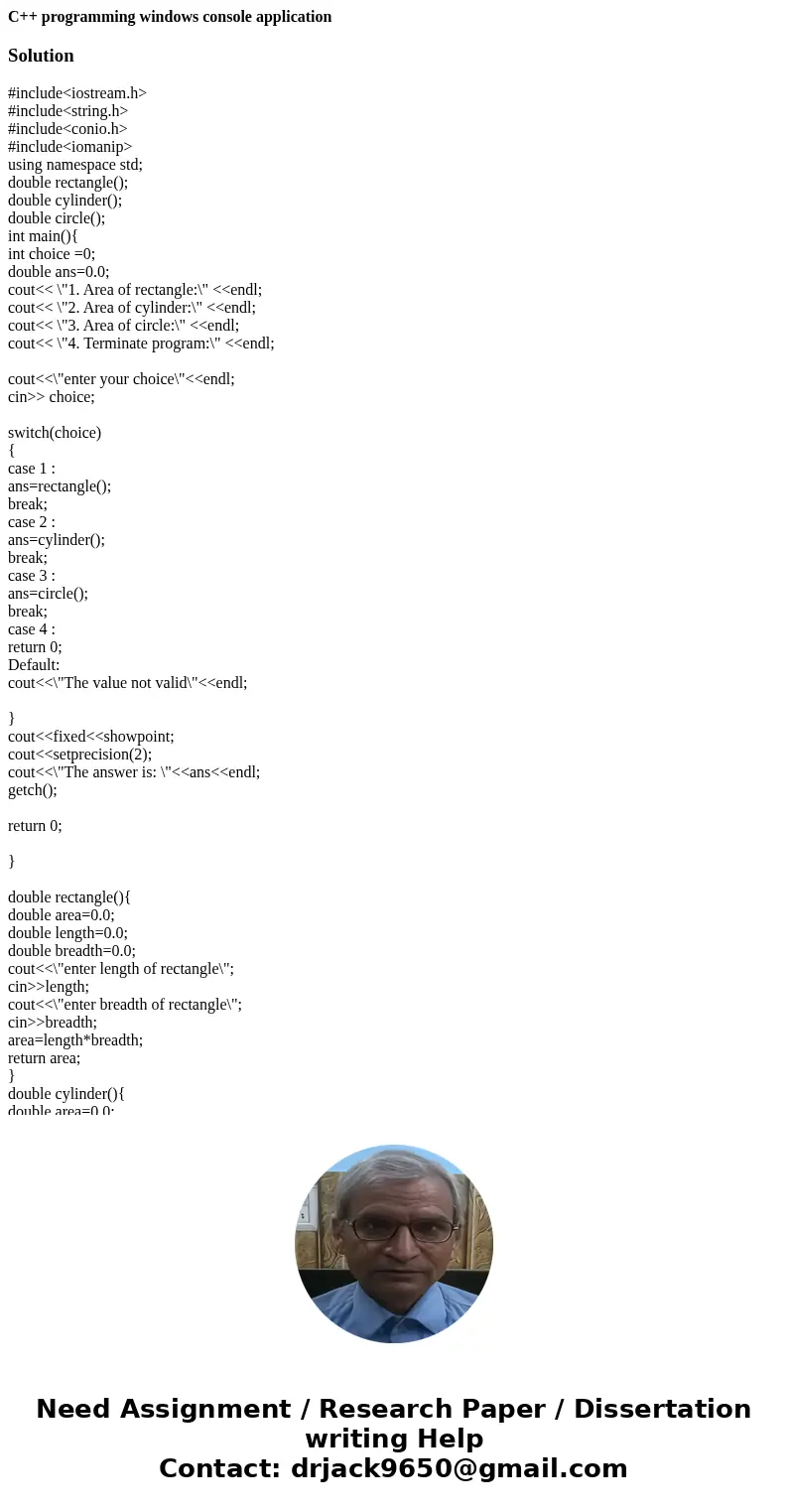 C++ programming windows console applicationSolution#include<iostream.h> #include<string.h> #include<conio.h> #include<iomanip> using nam C++ programming windows console applicationSolution#include<iostream.h> #include<string.h> #include<conio.h> #include<iomanip> using nam