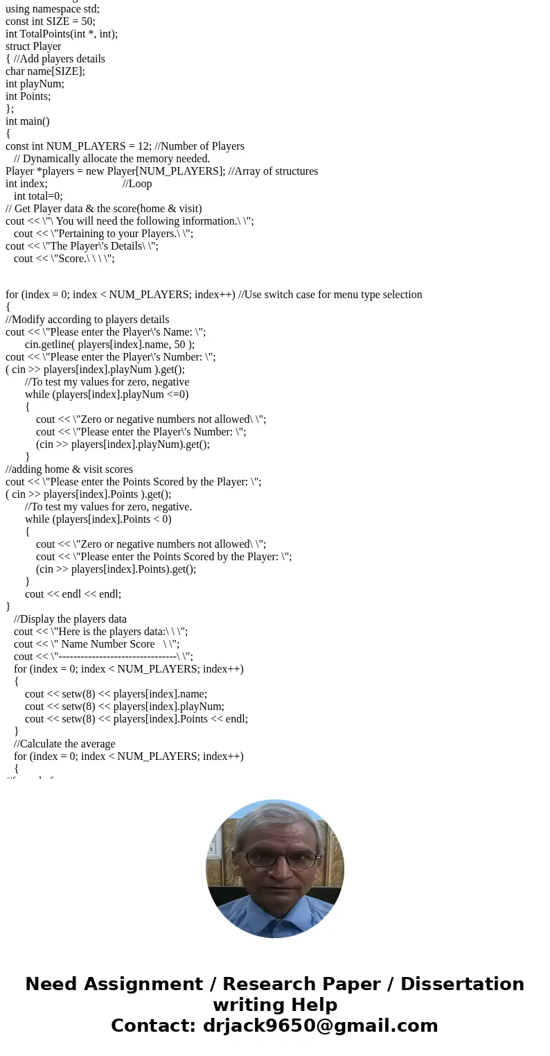 C++ Programming Write a program that stores the following data about a football game in a structure: Field Name Description visit_team string (name of visiting  C++ Programming Write a program that stores the following data about a football game in a structure: Field Name Description visit_team string (name of visiting