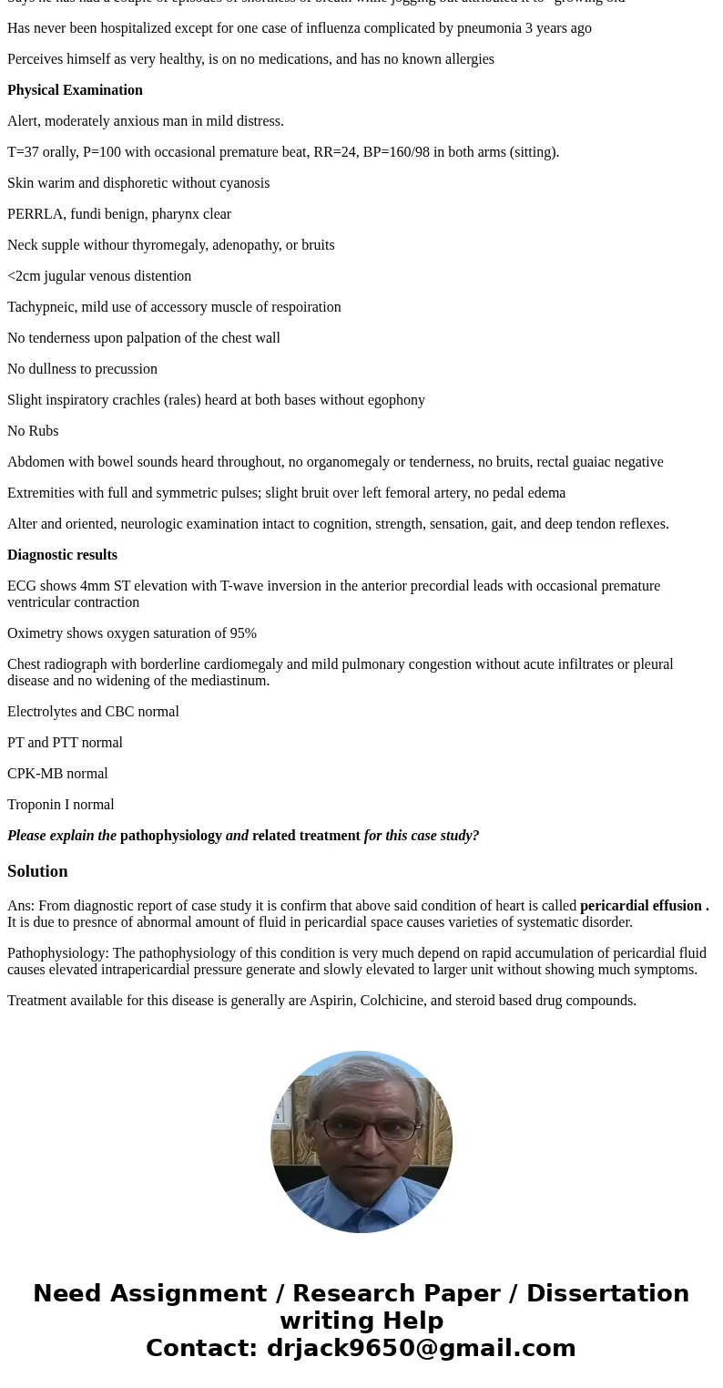 Case Study: Initial history 40-year-old male complaining of substernal chest pain that began approximately 30 minutes Before he came to the emergency department Case Study: Initial history 40-year-old male complaining of substernal chest pain that began approximately 30 minutes Before he came to the emergency department