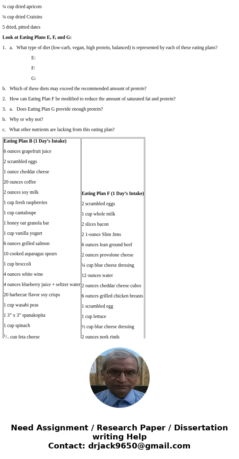 Complete the following: Part 1: Intake Analysis—Carbohydrates Eating Plan B (1 Day’s Intake) 6 ounces grapefruit juice 2 scrambled eggs 1 ounce cheddar cheese 2 Complete the following: Part 1: Intake Analysis—Carbohydrates Eating Plan B (1 Day’s Intake) 6 ounces grapefruit juice 2 scrambled eggs 1 ounce cheddar cheese 2