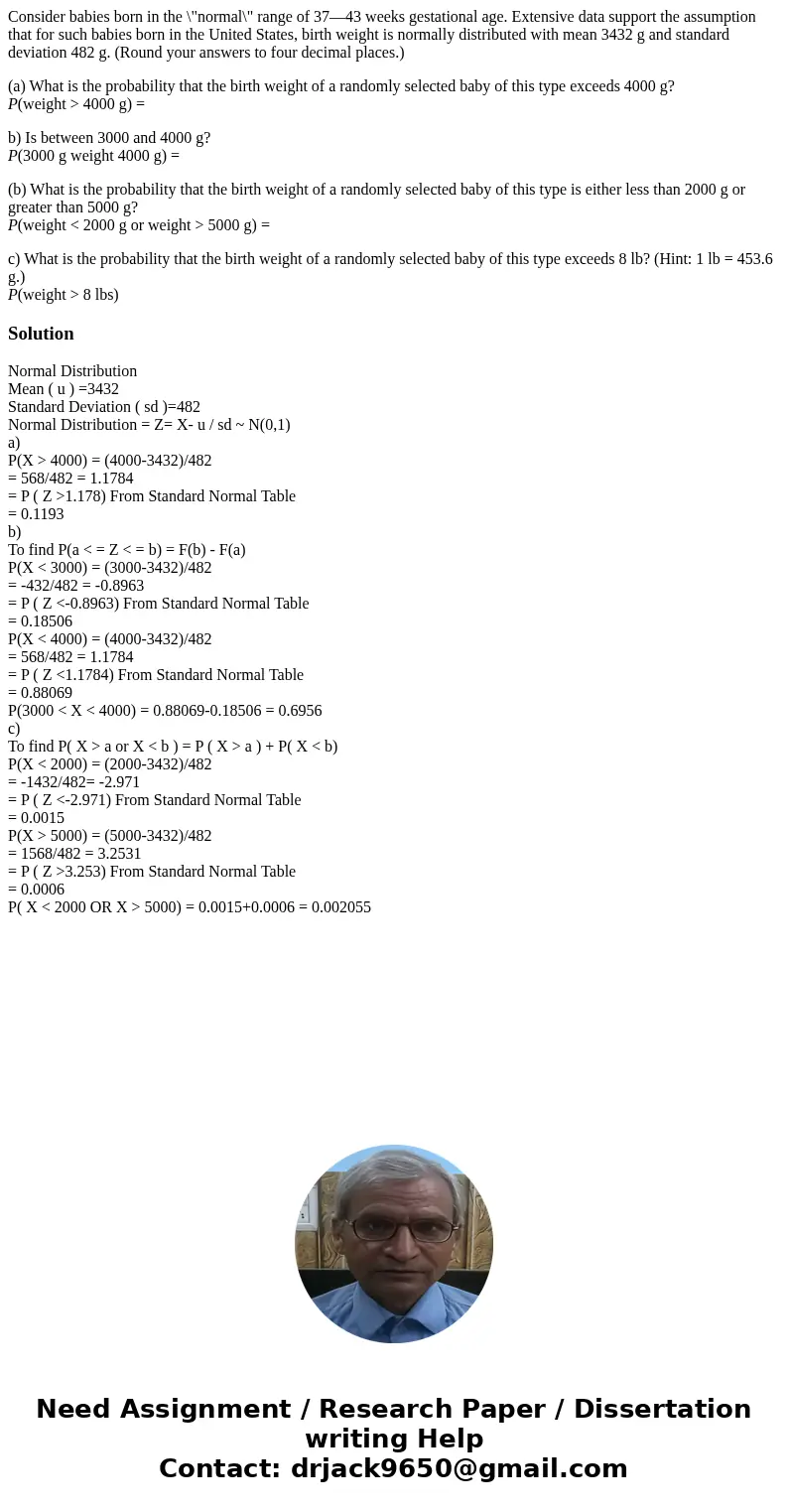 Consider babies born in the \