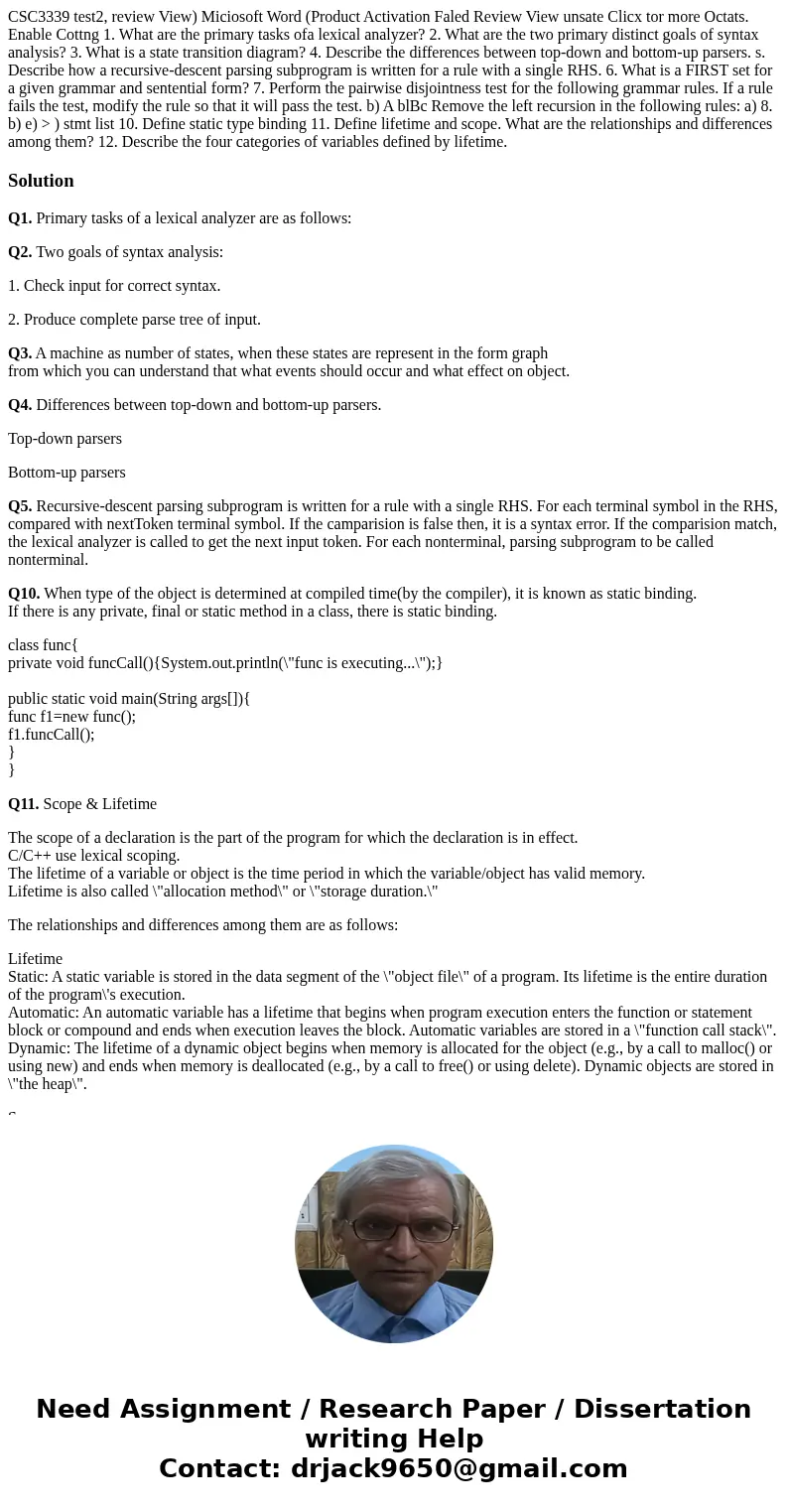 CSC3339 test2, review View) Miciosoft Word (Product Activation Faled Review View unsate Clicx tor more Octats. Enable Cottng 1. What are the primary tasks ofa   CSC3339 test2, review View) Miciosoft Word (Product Activation Faled Review View unsate Clicx tor more Octats. Enable Cottng 1. What are the primary tasks ofa