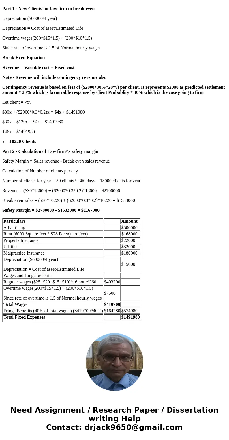 Dale Masters and two of his colleagues are considering opening a law office in a large metropolitan area that would make inexpensive legal services available to Dale Masters and two of his colleagues are considering opening a law office in a large metropolitan area that would make inexpensive legal services available to