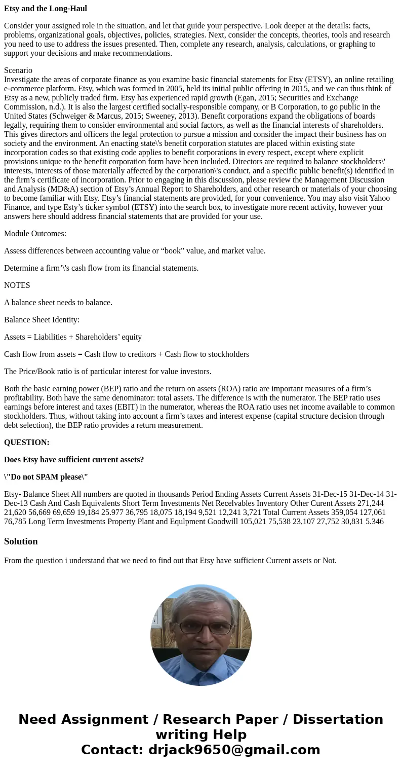 Etsy and the Long-Haul Consider your assigned role in the situation, and let that guide your perspective. Look deeper at the details: facts, problems, organizat Etsy and the Long-Haul Consider your assigned role in the situation, and let that guide your perspective. Look deeper at the details: facts, problems, organizat