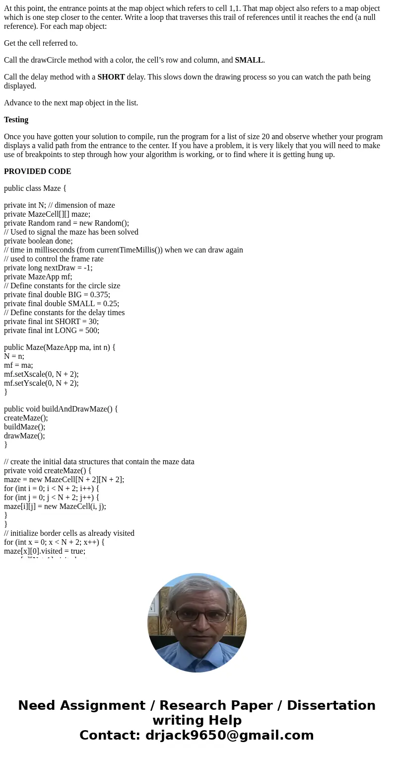 Find the shortest route through a maze using linking and linked lists, the strategy is based on the concept of breadth first search. (Code for maze provided) (P Find the shortest route through a maze using linking and linked lists, the strategy is based on the concept of breadth first search. (Code for maze provided) (P