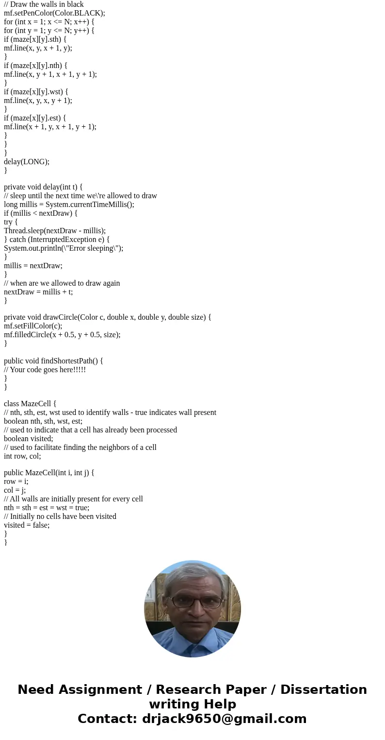 Find the shortest route through a maze using linking and linked lists, the strategy is based on the concept of breadth first search. (Code for maze provided) (P Find the shortest route through a maze using linking and linked lists, the strategy is based on the concept of breadth first search. (Code for maze provided) (P