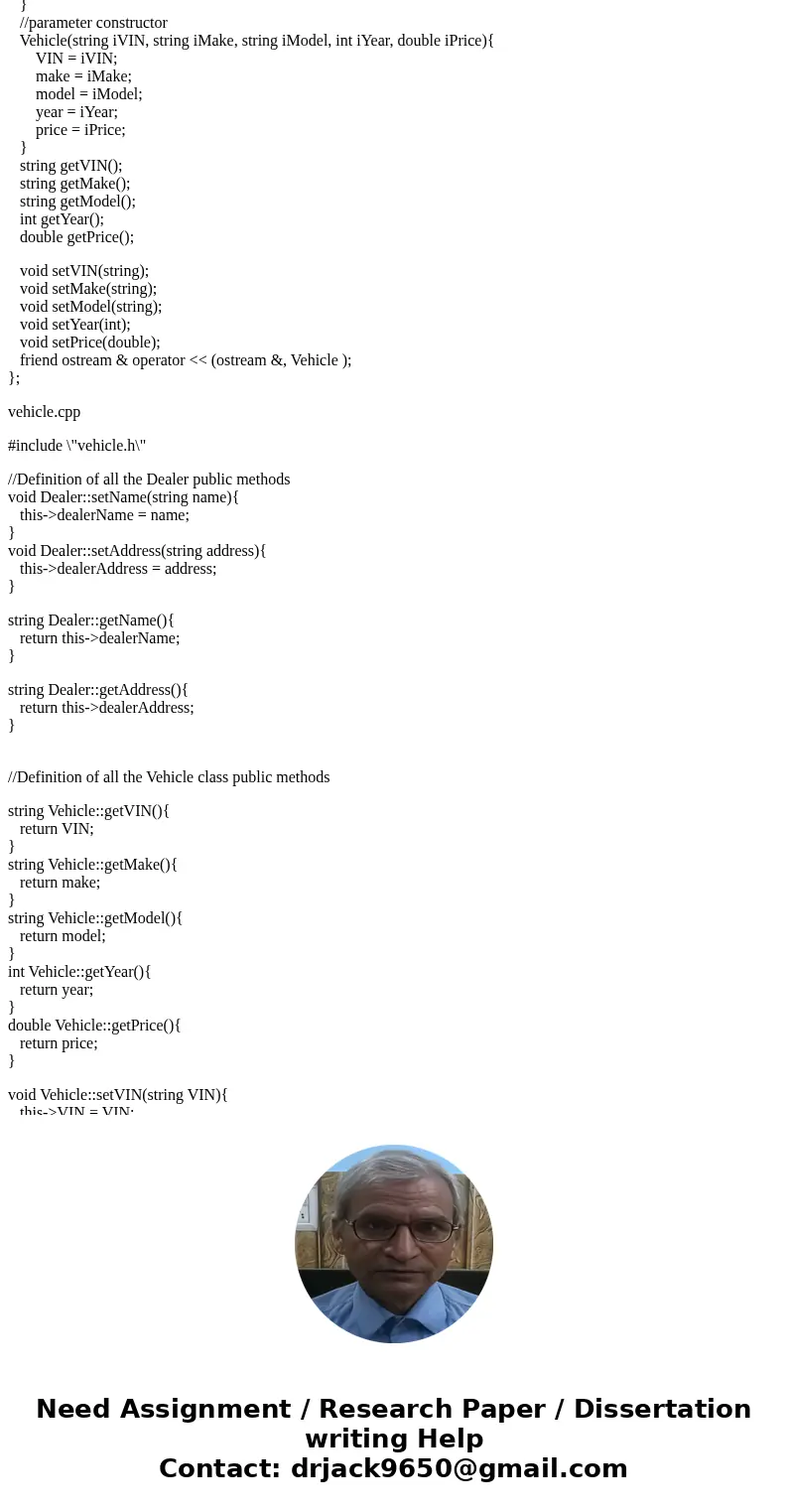 For Programming Assignment 3 you will be creating a c++ program to manage cars in a dealership. This will again be a menu driven system. The following is your m