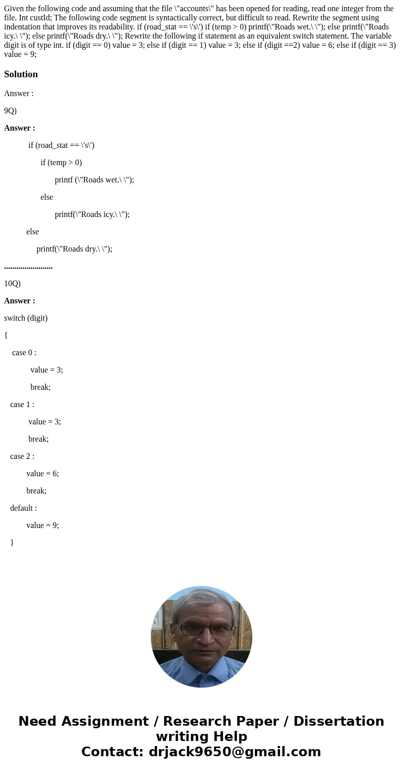 Given the following code and assuming that the file \  Given the following code and assuming that the file \