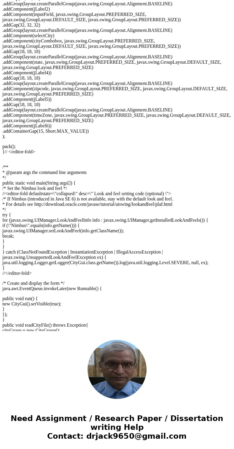 How to sort combo box alphabetically? A-Z Here is the code that I have: CityGui import java.awt.*; import java.awt.event.ActionEvent; import java.awt.event.Acti How to sort combo box alphabetically? A-Z Here is the code that I have: CityGui import java.awt.*; import java.awt.event.ActionEvent; import java.awt.event.Acti