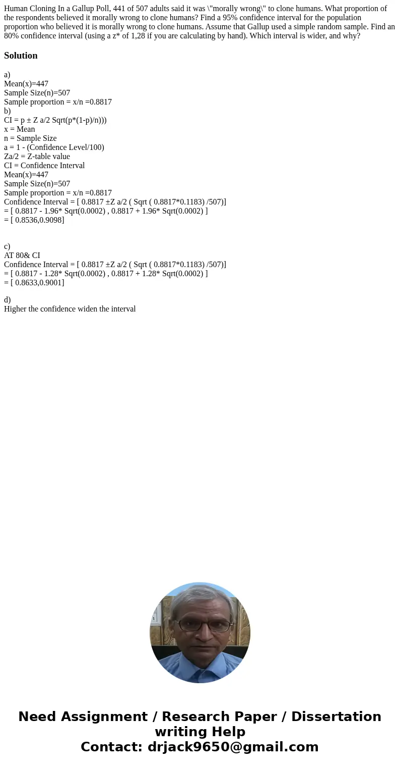 Human Cloning In a Gallup Poll, 441 of 507 adults said it was \  Human Cloning In a Gallup Poll, 441 of 507 adults said it was \
