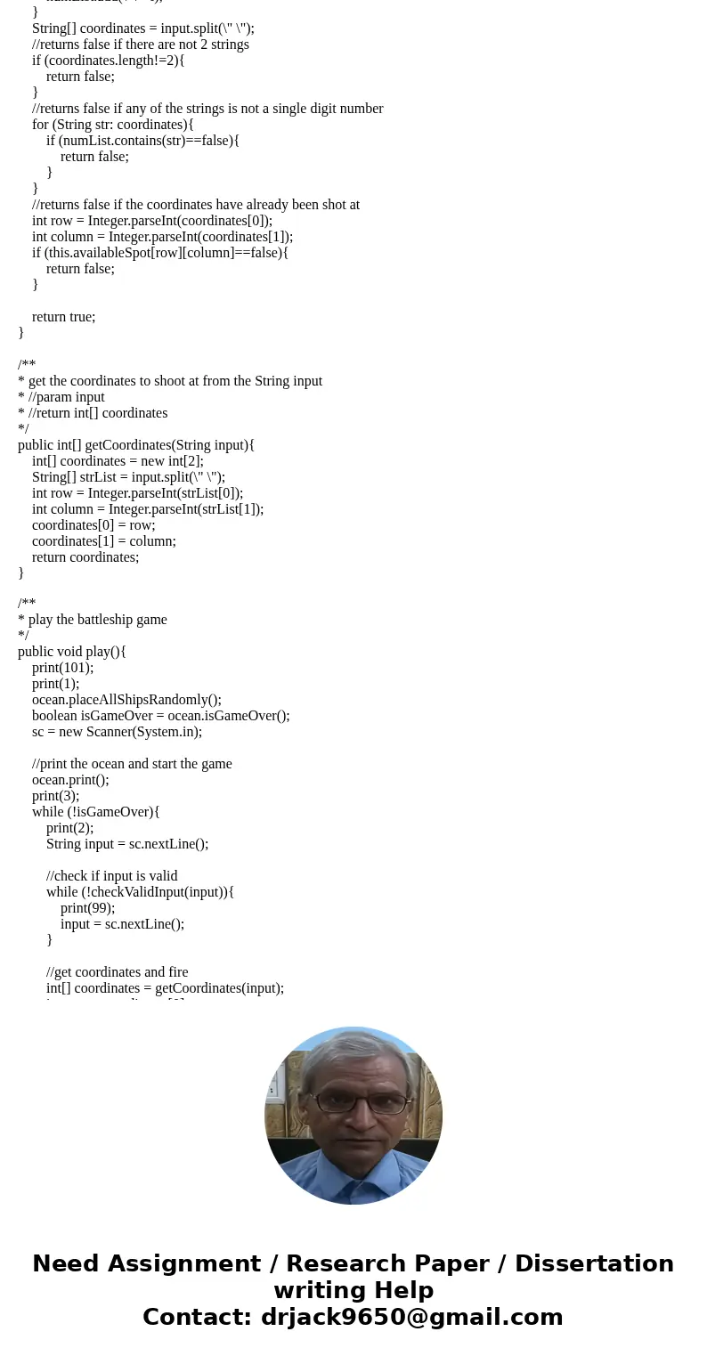 i have a code that runs, but it only lets the player to guess where the ships are(which is a one player game with one board). is there a way some one can help t i have a code that runs, but it only lets the player to guess where the ships are(which is a one player game with one board). is there a way some one can help t