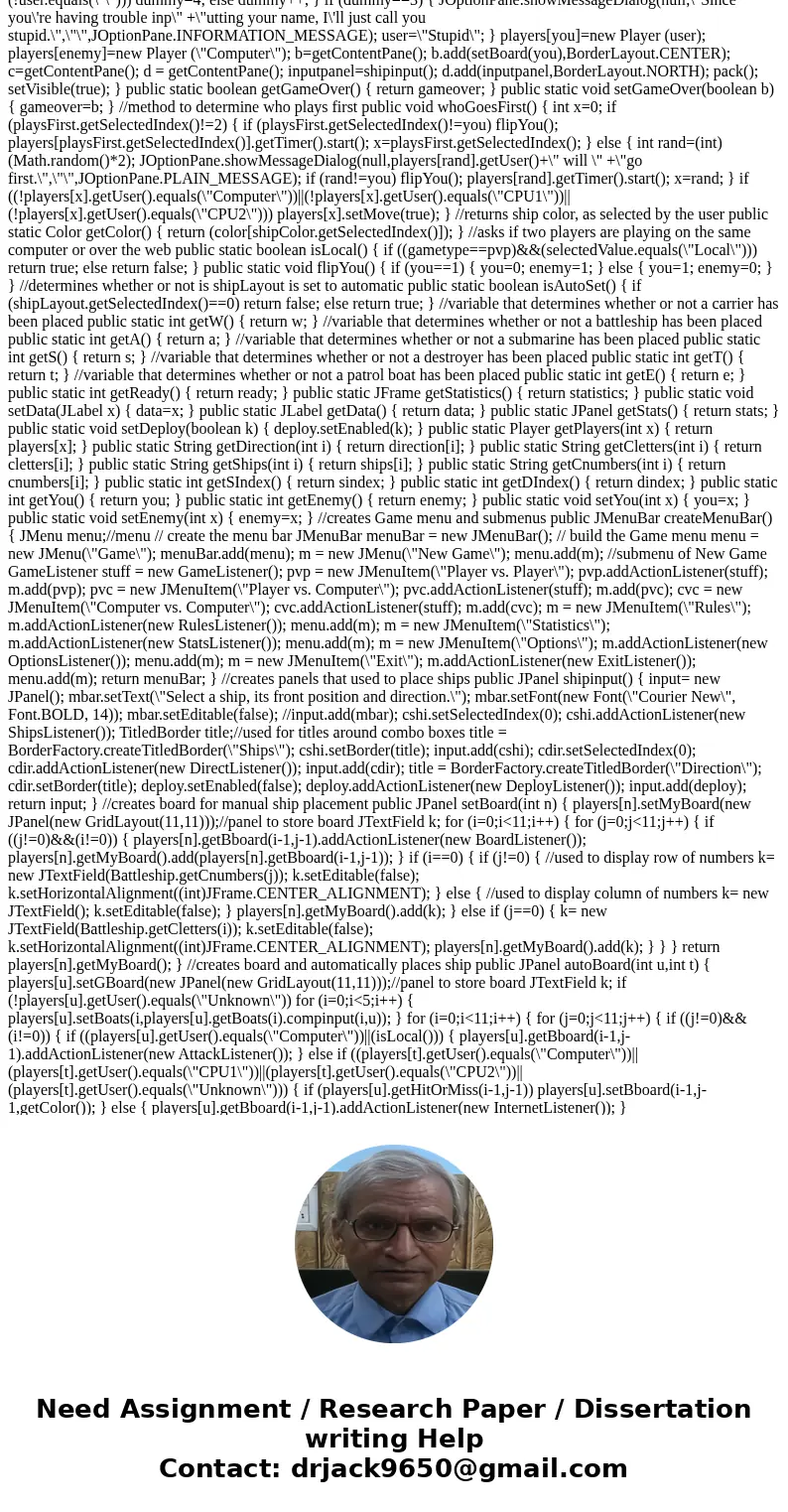 i have a code that runs, but it only lets the player to guess where the ships are(which is a one player game with one board). is there a way some one can help t i have a code that runs, but it only lets the player to guess where the ships are(which is a one player game with one board). is there a way some one can help t