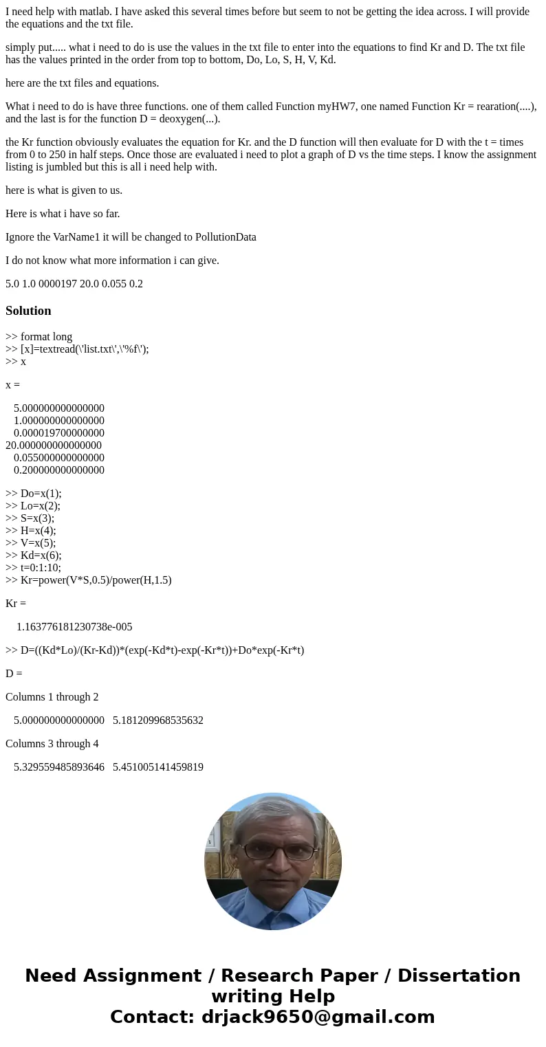 I need help with matlab. I have asked this several times before but seem to not be getting the idea across. I will provide the equations and the txt file. simpl I need help with matlab. I have asked this several times before but seem to not be getting the idea across. I will provide the equations and the txt file. simpl