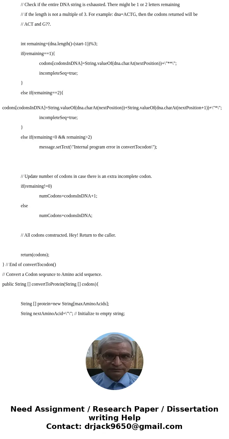 I need to write a java program about translating the DNA sequence into 6 frames of protein sequence?!!!! I need to write a java program about translating the D  I need to write a java program about translating the DNA sequence into 6 frames of protein sequence?!!!! I need to write a java program about translating the D