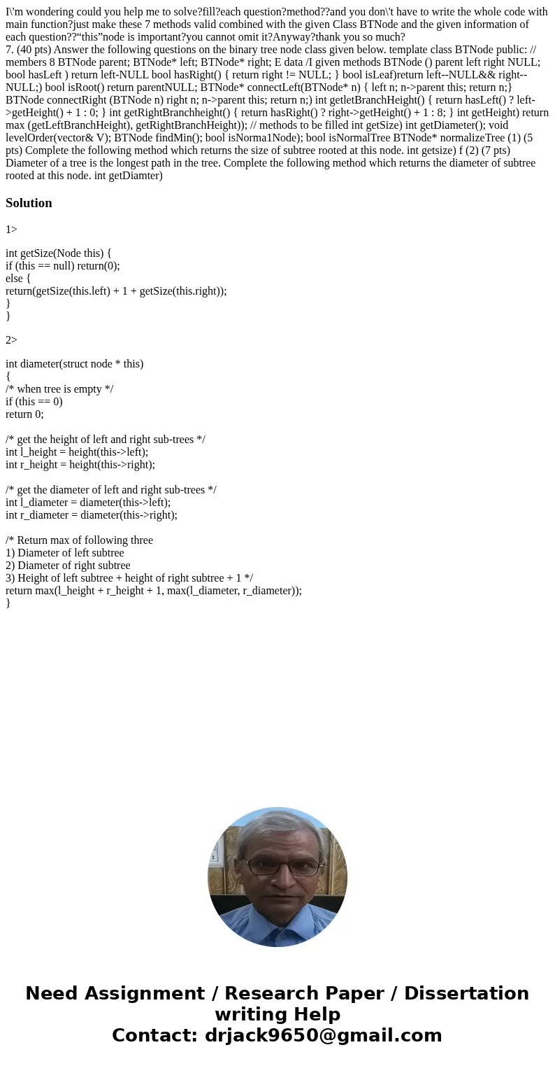 I\'m wondering could you help me to solve?fill?each question?method??and you don\'t have to write the whole code with main function?just make these 7 methods va