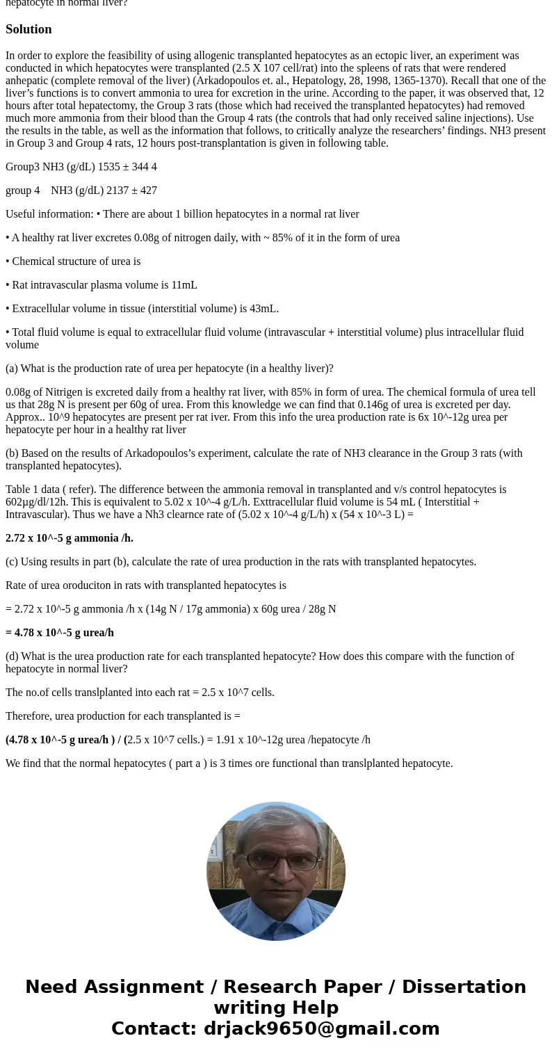 In order to explore the feasibility of using allogenic transplanted hepatocytes as an ectopic liver, an experiment was conducted in which hepatocytes were trans In order to explore the feasibility of using allogenic transplanted hepatocytes as an ectopic liver, an experiment was conducted in which hepatocytes were trans